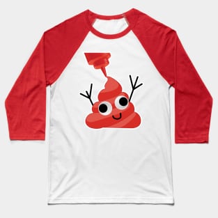 Ketchup Poop Emoji Baseball T-Shirt